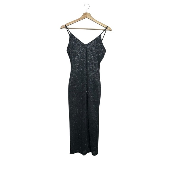 NWT REVOLVE SUPERDOWN Justene Sheer Glitter Dress Grey S - Picture 7 of 11